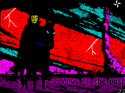 Shadows of the Past title screen for ZX Spectrum